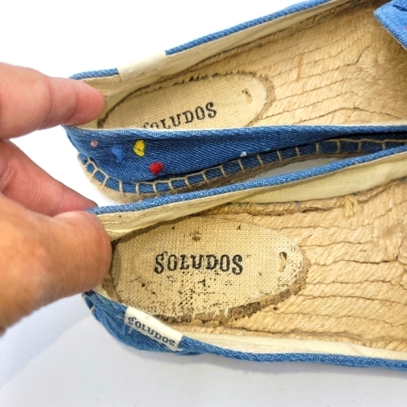 Soludos Multicolor Paint Splatter Espadrilles Flats Size 7.5 - Picture 13 of 14
